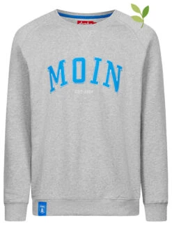 Derbe Sweatshirt "Moin" In Grau
