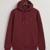 Gant Hoodie In Bordeaux