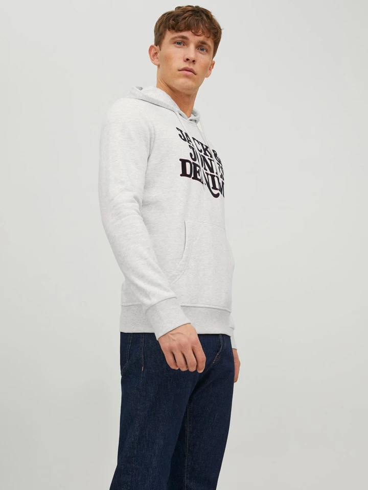 Jack & Jones Hoodie "Rack" In Grau 2 Jack & Jones Hoodie "Rack" In Grau – Bild 2
