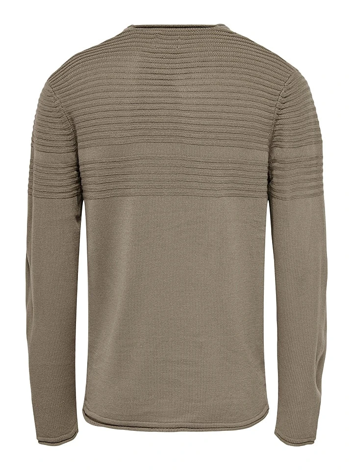 Only & Sons Pullover "Blade" In Taupe 2 Only & Sons Pullover "Blade" In Taupe – Bild 2