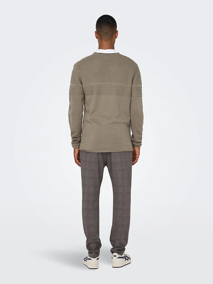Only & Sons Pullover "Blade" In Taupe 5 Only & Sons Pullover "Blade" In Taupe – Bild 5