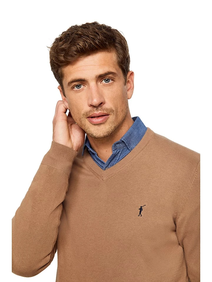 POLO CLUB Pullover In Hellbraun 3 POLO CLUB Pullover In Hellbraun – Bild 3