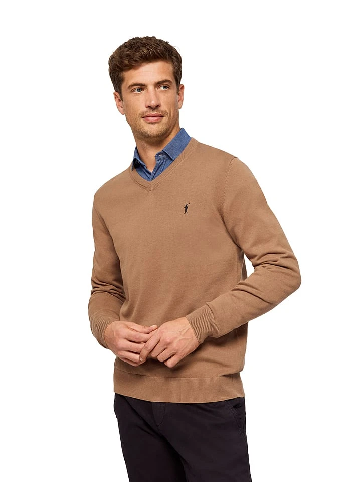 POLO CLUB Pullover In Hellbraun 1 POLO CLUB Pullover In Hellbraun