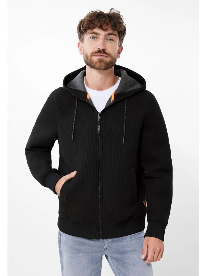 STREET ONE Sweatjacke In Schwarz/ Grau 1 STREET ONE Sweatjacke In Schwarz/ Grau