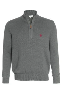 U.S. Polo Assn. Troyer Zip Pullover In ANTHRAZIT